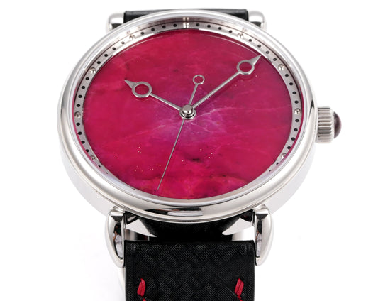 HUASUO 41mm Luxury Natural  Purple Lazurite Dail Watches H2487 Huasuo Watch Store