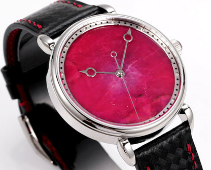 HUASUO 41mm Luxury Natural  Purple Lazurite Dail Watches H2487 Huasuo Watch Store