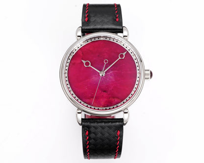 HUASUO 41mm Luxury Natural  Purple Lazurite Dail Watches H2487 Huasuo Watch Store