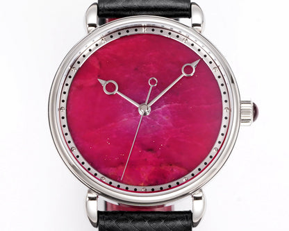 HUASUO 41mm Luxury Natural  Purple Lazurite Dail Watches H2487 Huasuo Watch Store