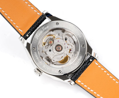 HUASUO 38mm Luxury Dress Lapis Lazuli Mechanical Men Watch huasuowatch