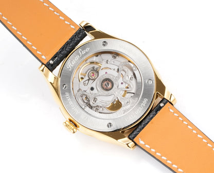 HUASUO 38mm Luxury Dress Lapis Lazuli Mechanical Men Watch huasuowatch