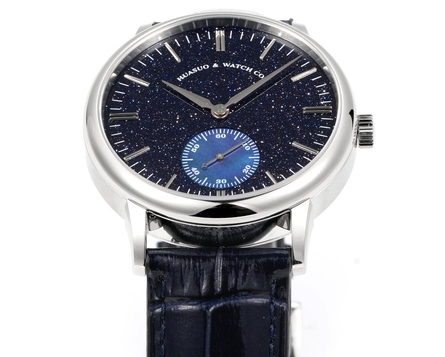 HUASUO 38mmStarry Blue Sandstone Mechanical Men Watch Huasuo Watch Store