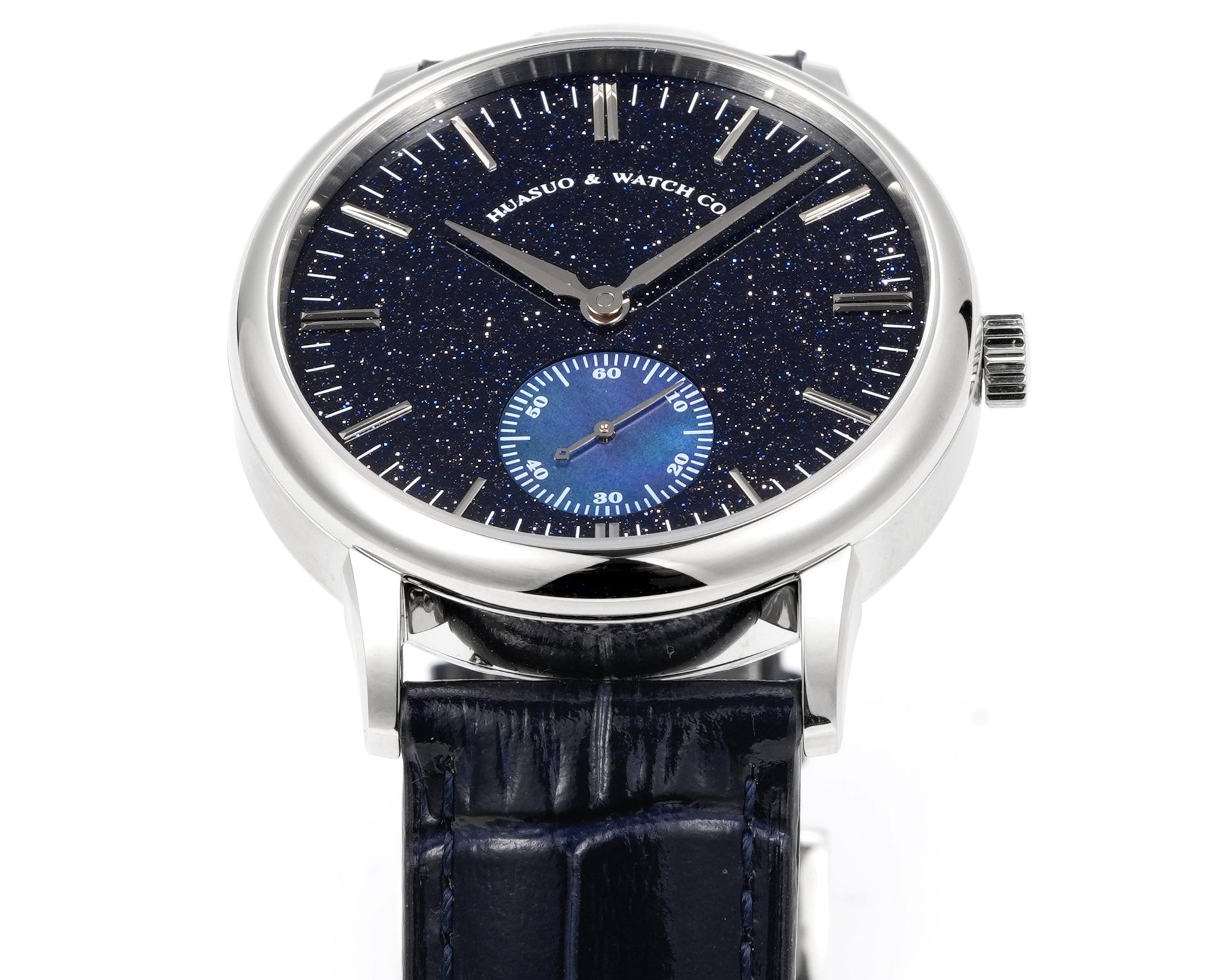 HUASUO 38mmStarry Blue Sandstone Mechanical Men Watch Huasuo Watch Store