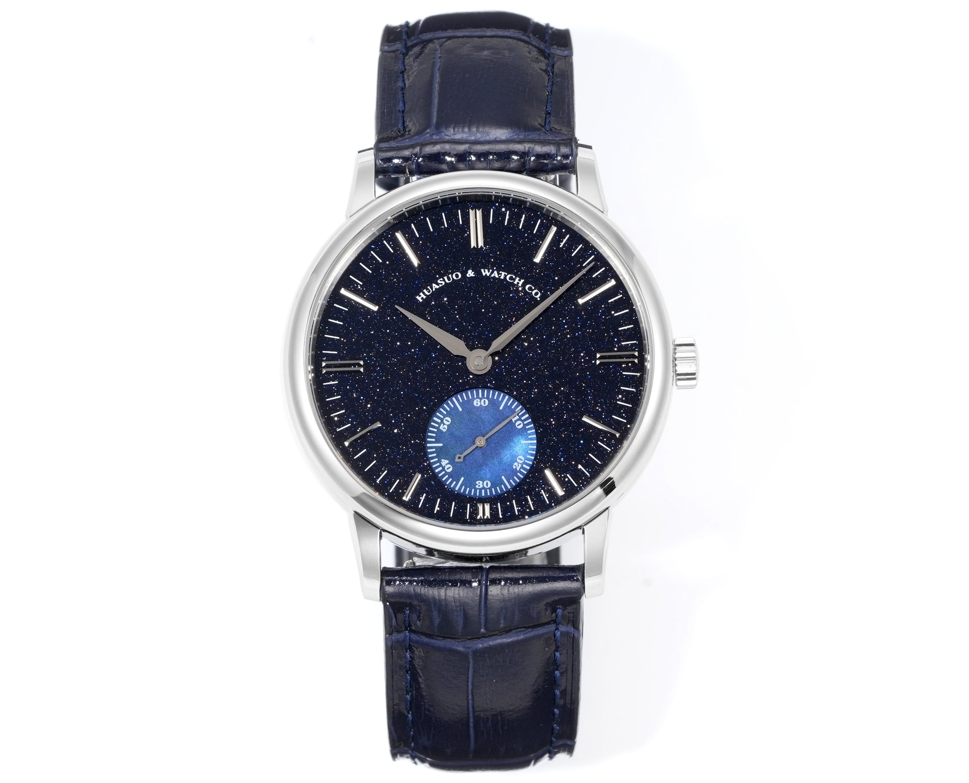 HUASUO 38mmStarry Blue Sandstone Mechanical Men Watch Huasuo Watch Store