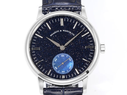 HUASUO 38mmStarry Blue Sandstone Mechanical Men Watch Huasuo Watch Store
