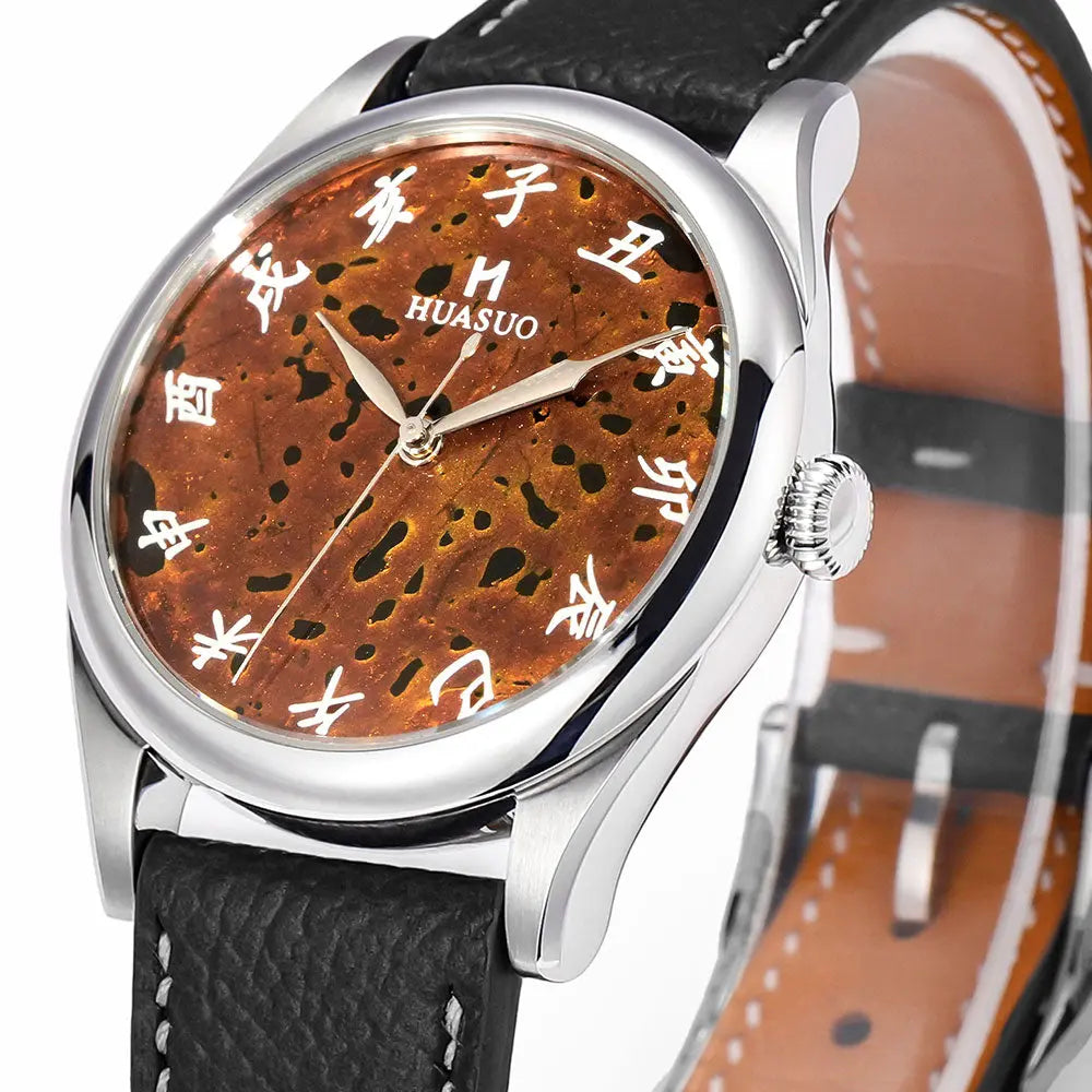 HuaSuo 38mm Luxury Handmade Lacquer Dial Men's Watch Huasuo Watch Store