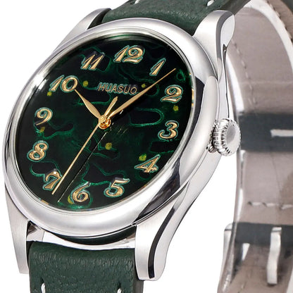 HuaSuo 38mm Luxury Handmade Lacquer Dial Men's Watch Huasuo Watch Store