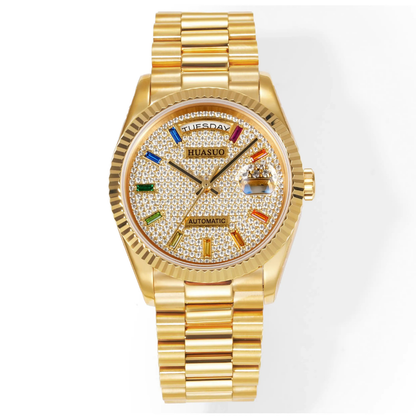 HUASUO 36MM Luxury Men's Gemstone Dial Automatic Mechanical Watch Huasuo Watch Store