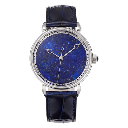 HUASUO 41mm Luxury Natural Lazurite Dail Watches Huasuo Watch Store