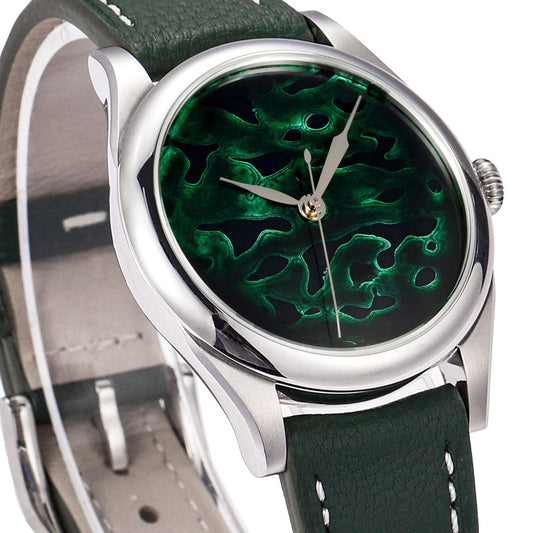 HUASUO 38mm Lacquer Dial Dress Men's Mechanical Watch Huasuo Watch Store