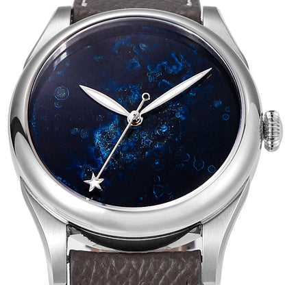 HUASUO 38mm Heritage Lacquer Mop Starry Sky Dial Men's Mechanical Watch Huasuo Watch Store