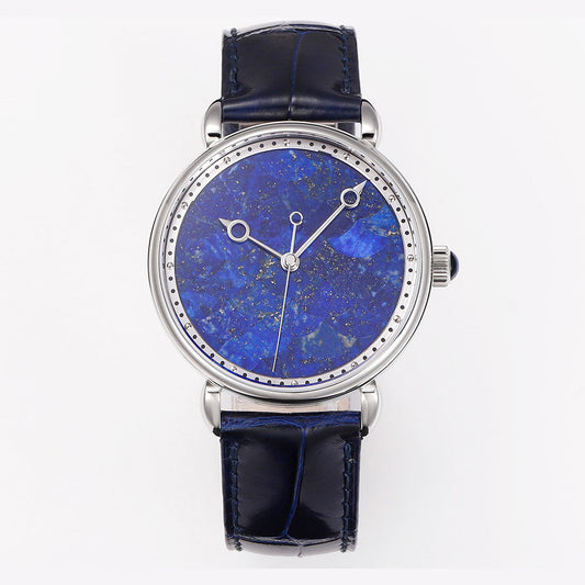 HUASUO 41mm Luxury Natural Lazurite Dail Watches Huasuo Watch Store