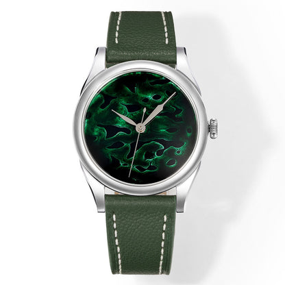 HUASUO 38mm Lacquer Dial Dress Men's Mechanical Watch Huasuo Watch Store