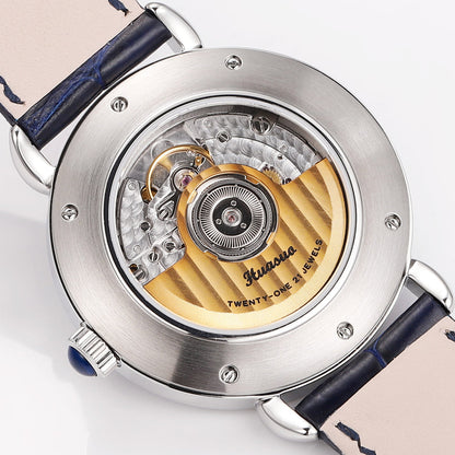 HUASUO 41mm Luxury Natural Lazurite Dail Watches Huasuo Watch Store