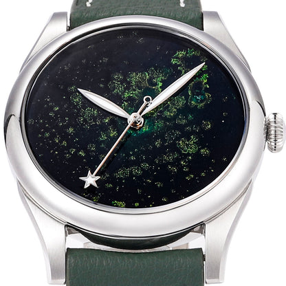 HUASUO 38mm Heritage Lacquer Mop Starry Sky Dial Men's Mechanical Watch Huasuo Watch Store