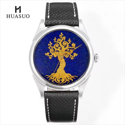 HUASUO 38mm PT5000 Egyptian Secret Pattern Automatic Mens Watch Huasuo Watch Store
