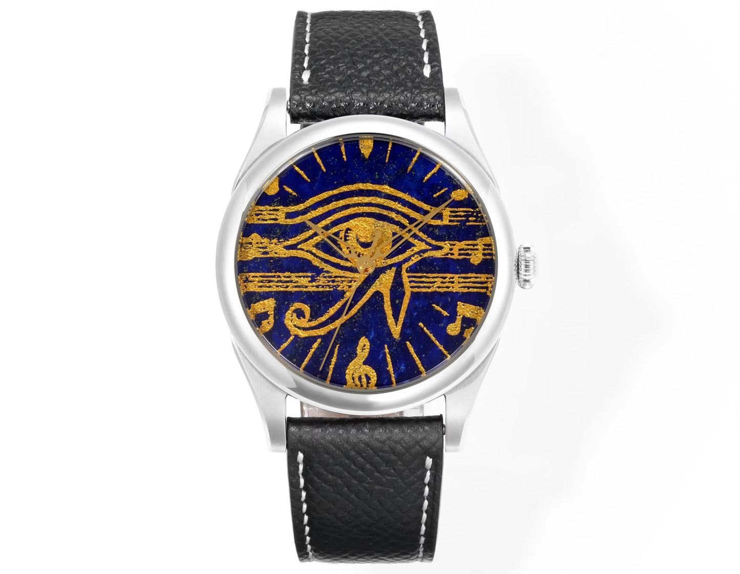 HUASUO 38mm PT5000 Egyptian Secret Pattern Auto Steel Men's Watch huasuowatch