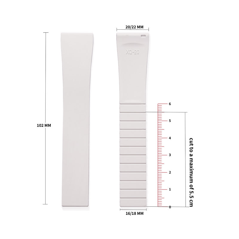 Cut-to-Size CTS FKM Rubber Watch Strap San Martin Watch